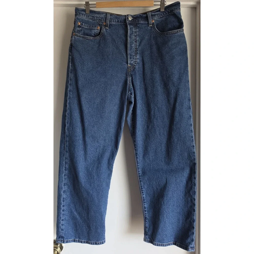 Levi's Jeans Women's Size 33 Blue Straight Casual Denim Pants Trousers